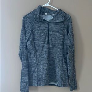 Athleta Gray Quarter-Zip Pullover